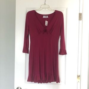 Urban Cotton 3/4 sleeve Dress w/ tie front